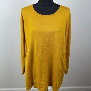NY&C NWT Womens Mustard Tunic Sweater Medium